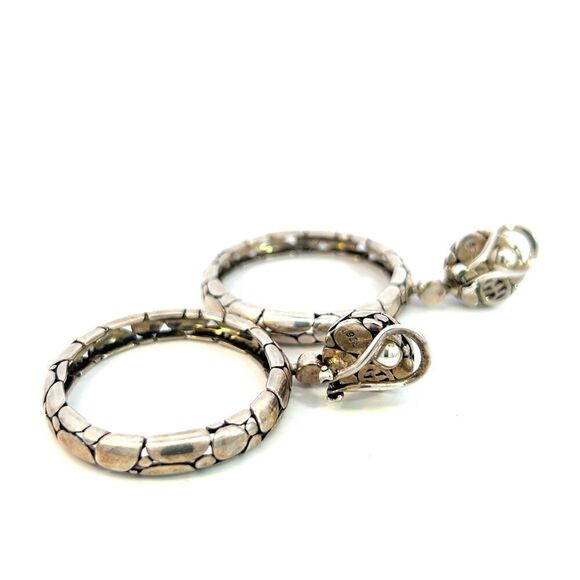John Hardy Estate Earrings Silver JH104 - Picture 3 of 8
